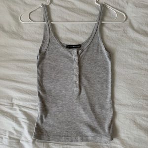 brandy melville gray button tank top